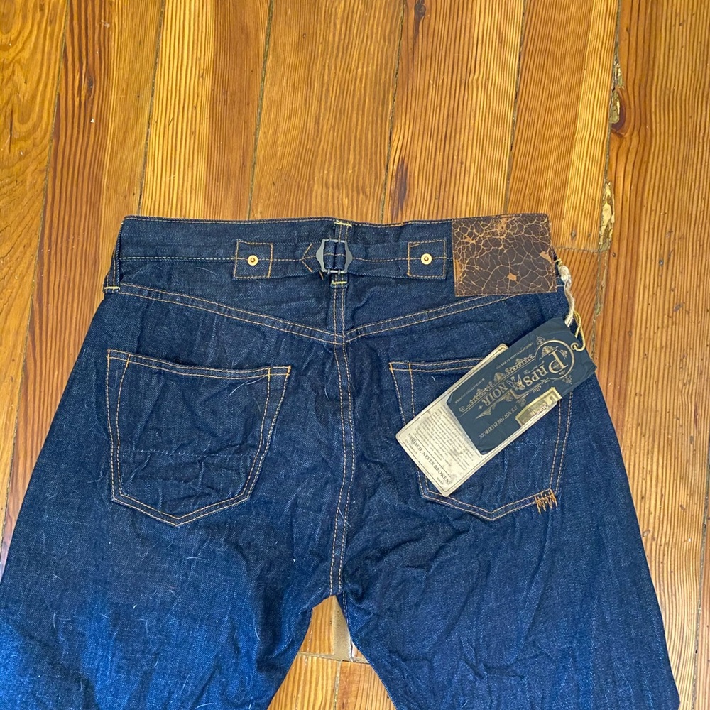 Prps Nior selvedge buckle back jeans